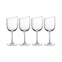 Villeroy & Boch New Moon Set, 4 Pieces, Elegant, Modern Red Wine Day Use, Crystal Glass, Transparent, Dishwasher Safe