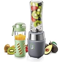 Portable Electric Juicer Mini 500ML Blender With 2 Containers Removable Easy To Clean Baby Food Mixing Machine For Home Office Travel ZJ666