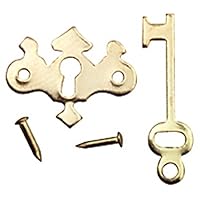 Dollhouse Miniature Chippendale Key Plate with Key and Nails 6 Pack