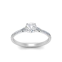 Choose Your Gemstone Pear 3 Stone Cathedral Diamond CZ Ring Sterling Silver Round Shape Petite Engagement Rings Matching Jewelry Wedding Jewelry Easy to Wear Gifts US Size 4 to 12