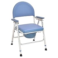 Bedside Commodes Chair, Bedside Commode Toilet Height Adjustable Portable Toilet 330 lb. Weight Capacity Commode Chair for Toilet with Arms and Padded Foldable Potty Chair for Adults Elderly