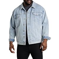 True Nation by DXL Men's Big and Tall Light Wash Jean Jacket