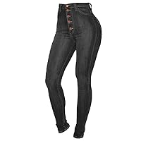 Andongnywell Women's Butt Lifting High Waist Jeans Comfy Stretch Denim Jean Juniors Classic Skinny Pants Trousers