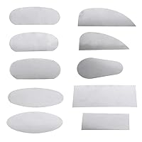 10PCS Pottery Clay Steel Scraper for Polymer Steel Cutter Ceramic Serrated Tools Clay Sculpting Tools Set