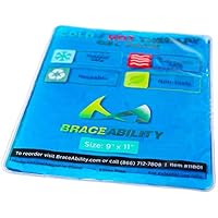BraceAbility Reusable Heat/Ice Pack for Injuries | Kid Friendly, Flexible Hot and Cold Therapy Gel Compress, Large Microwavable Hip Wrap, Back or Knee Pain Aid, Medical Surgery Icing Bag (9