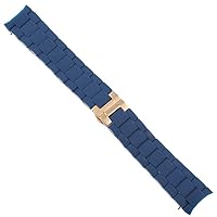 Classical 20 23mm Silicone Cover Solid Stainless Steel Watchband For Armani AR5858 5943 5941 5867 5981 Deployment Clasp