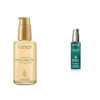 L'ANZA Keratin Hair Treatment Healing Oil, 3.4 Fl Oz & Healing Strength Neem Plant Silk Serum, 3.4 Fl Oz