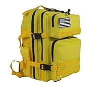 25L/45L Outdoor Waterproof Camping Backpack Tactical Travel Bag Mountaineering Hiking Rucksack-Yellow 25L