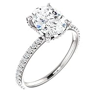 Cubic Zirconia Oval Shape 925 Sterling Silver Ring (Ring Size: 8)
