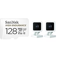 SanDisk 128GB High Endurance Video MicroSDXC Card with Adapter for Dash Cam and Home Monitoring Systems - C10, U3, V30, 4K UHD, Micro SD Card - SDSQQNR-128G-GN6IA Wyze