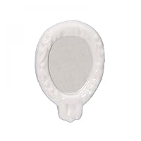 Melody Jane Dollhouse White Porcelain Framed Oval Mirror Bathroom Accessory