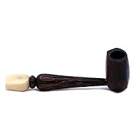 Tagua Nut Tobacco Smoking Pipe - Natural Carved Vegetable Ivory - Handmade Smokers Gifts (Native American Indian)