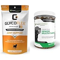 Glycoflex 3 Clinically Proven Hip and Joint Supplement for Dogs, 120 Chews & Canine Plus MultiVitamin for Senior Dogs, 60 Chews