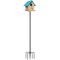 Bird House Pole, 1 Pack 109 Inch Heavy Duty Bird Feeder Pole Mount Kit with 5 Prongs Base for Outdoors, Adjustable Bird Feeder Stand for Wild Birds Watching (Bird House Not Included)