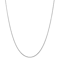 JewelryWeb 14ct Pendant Chain Necklace in White Gold Choice of Lengths 41 46 51 61 76 and 0.65mm 0.8mm 0.9mm