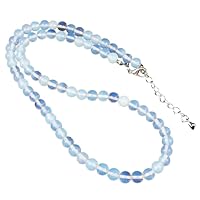 Fashion Jewelry 6mm Natural Round Opalite Beads Necklace 18-36