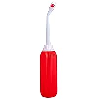 500ml Portable Bidets Sprayer Ergonomic Design Women Private Parts Flushing Device Pregnant Lying-in Patient Baby Butt Cleaner (Red)