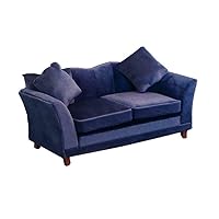 Melody Jane Dollhouse Modern Royal Blue Sofa Contemporary Miniature Living Room Furniture