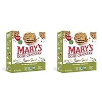 Mary's Gone Crackers Super Seed Crackers, Organic Plant Based Protein, Gluten Free, Rosemary, 5 Ounce (Pack of 2)