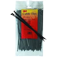 3M 06200 Weather-Resistant Miniature Cable Tie, 4-Inch, Black, 100-Count