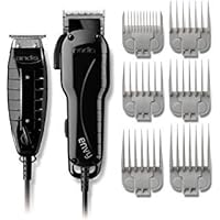 Andis Professional Stylist Clipper and Trimmer Combo Kit, High Speed Whisper Quiet Magnetic Motors with Ergonomic Design, Bonus Free Cube Hard Travel Case Included
