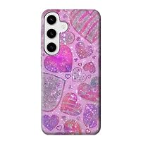 jjphonecase R3710 Pink Love Heart Case Cover for Samsung Galaxy S24 Plus
