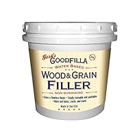 Water-Based Wood & Grain Filler - Ebony - 1 Quart By Goodfilla | Replace Every Filler & Putty | Repairs, Finishes & Patches | Paintable, Stainable, Sandable & Quick Drying