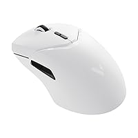 Rapoo VT9PRO 4K Wireless Gaming Mouse, PAW 3398 Sensor, 26000 DPI, 4KHz Polling Rate, 0.25ms Response Time, Lightweight, 10 Programmable Buttons, 180h Battery Life, On-Board Memory, PC - White