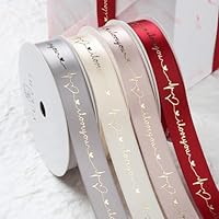 Custom Colors or Logo DIY Satin Ribbon,Custom Printed Ribbon Logo Giftbox Baking Wrap Wedding Birthday Anniversary DIY，Custom Ribbons (100Yards (90Meters),25mm)