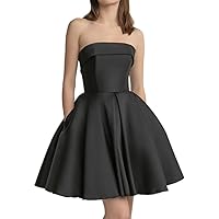 Homecoming Dresses for Teens Short Prom White Wedding Party Cocktail Dress for Women with Pocket
