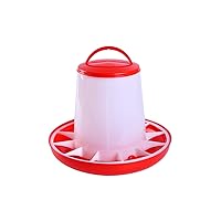 Plastic Chicken Feeder Automatic Poultry Dispenser with Handle 3 Sizes Hanging for Duck Chick Farm Baby Chicken Feeders No Waste