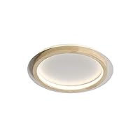通用 Modern LED Ceiling Light Wood Acrylic Lampshade Minimalist Ceiling Lamp Three-Tone Light Adjustable Flush Mount Lighting Fixture for Bedroom Kitchen Bathroom-Warm Light 40x6cm