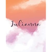 Julianna: Personal Name Dot Gird | The Notebook For Writing Journal or Diary Women & Girls Gift for Birthday, For Student | 160 Pages Size 8.5x11inch - V.268