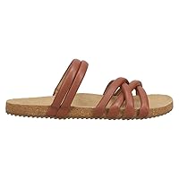 Matisse Footwear Zurie Slide Sandal, Tan, Leather Upper, Suede Lining, Padded Footbed, Slip-On Style, Medium Width, Tan/Light Brown