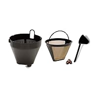 Cuisinart Filter Basket and Gold Tone Permanent filter Bundle W/Scoop (Compatible with SS-20)