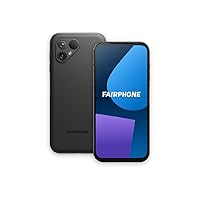 Fairphone 5 5G (GSM Unlocked, International Version) 256GB + 8GB RAM - Dual SIM (Nano-SIM + eSIM) Android 13 Smartphone (Matte Black)