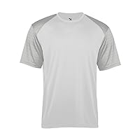 Badger Youth Sport Stripe T-Shirt, S, White