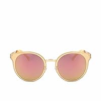 Lacoste-L845Sk 264 Round Sunglasses Beige Rose Gold Mirror