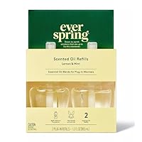 Scented Oil Refill Air Freshener - 1.3 fl oz/2pk - Everspring™ (Lemon & Mint)