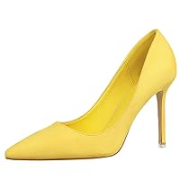 Women Closed Pointed Toe Pumps Shoes Stiletto Wedding Party Dress Suede Slip On