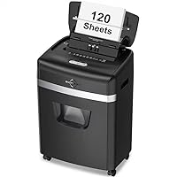 BONSEN Shredder for Office, 120-Sheet Auto Feed Paper Shredder, Micro Cut Paper Shredders for Home Office Use, 30 Minutes/High Security Level P-4/6 Gallon Bin (S3110)