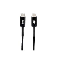 Sewell MOS Spring USB-C to USB-C Cable, 6ft, Black, SW-32990-6B