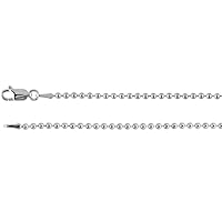 925 Sterling Silver Bead Chain Necklace 30 Inch Jewelry for Women