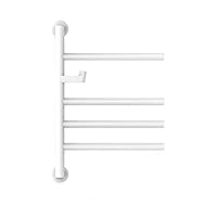 Heated Towel Rack Wall Mounted Lightweight Hardwired and Plug 4 Bars Timer Polished Polished Towel Warmers Polished Drying Built-in Timer 20.8
