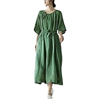 Women Summer Korean Loose Vintage Dresses Oversize Streetwear Elegant Long Formal Dresses