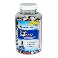 Stool Softener Regular Strength Docusate Sodium 100mg, 600 Softgels