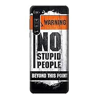 R3704 No Stupid People Case Cover for Motorola Edge