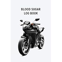 Blood Sugar Log Book: Grey Motorbike Cover Weekly Blood Sugar Log Book, Daily 2 Year Glucose Tracker Diary - Diabetes Journal For Men, Small Size - 6