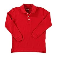 French Toast L/S Pique Polo - red, 4/5