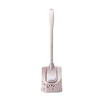 Toilet Brushes & Holders Toilet Brush Set, Long Handle Toilet Cleaning Brush, Cleaning Tool for Bathroom-Ergonomic Design, Beautiful and Durable Toilet Brushes Holder (Color : Natural)